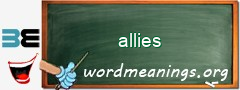 WordMeaning blackboard for allies